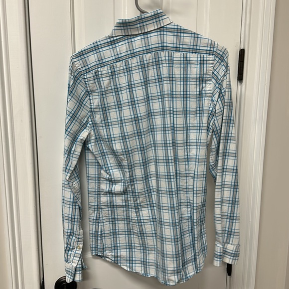 Express Plaid Blue Button Up - Picture 4 of 6